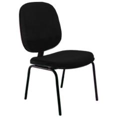 Cadeira Diretor Fixa para Escritório Linha Uno Preto