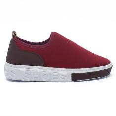 Tenis Feminino Shoes Calce Facil Academia Slip-on Leve Confortável Mar