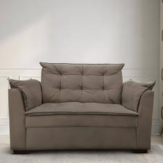 Sofá 2 lugares Para Sala Moderno Confortável Elegance Suede