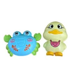 Kit 2 Mini Brinquedo Carrinho A Ficção Em Formato Patinho E Caranguejo