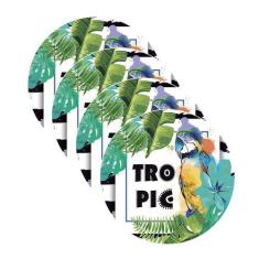 Sousplat Tropical Arara - NSW, 4 Peças, Sem base