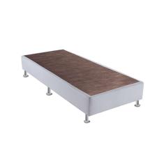 Base Cama Box solteiro 88x188 Branco sintético acolchoes