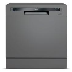 Lava-Louças Midea Cinza com 08 Serviços, 06 Programas de Lavagem e Função Adiar Início - DWA08S