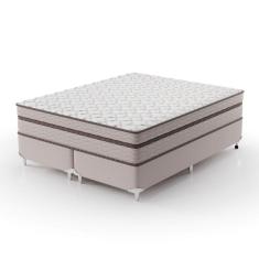 Cama Box Queen 158x198x63cm Molas Ensacadas Sonhare Montreal Bege