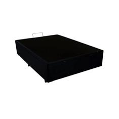 Cama Box Baú Viúvao Sintético Preto Com 128cm de Largura