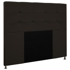 Cabeceira Cama Box Casal Queen 160cm D10 Safira Suede Marrom - Mpozena