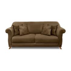 Sofá 3 Lugares Abruzzo Suede Caramelo 180 cm