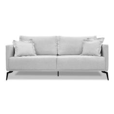 Sofá 3 Lugares Lazio Linho Rústico Grigio 220 cm