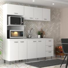 Cozinha Modulada 3 Peças Ipanema Evidência Móveis - Branco