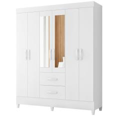 Guarda Roupa Mobi 6 Portas com Espelho Albatroz