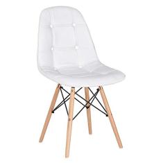 Loft7 Home Decor, Cadeira Charles Eames Eiffel Botonê - Branco Madeira Clara