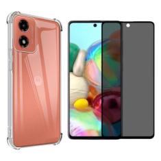 Capa Capinha Antishock Moto G84 + Pelicula De Privacidade - Armyshield