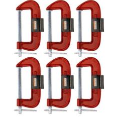 Kit 6 Grampos Tipo C Marceneiro Carpinteiro Leve 5 Polegadas - Starfer