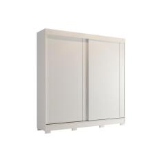 Guarda Roupa Casal 2 Portas de Correr e 3 Gavetas c/ Pés Ilhéus Branco - Panan