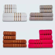 Jogo De Toalhas 16 P? Cole??o Montreal 100% Algod?o Br+cz+mr+rs