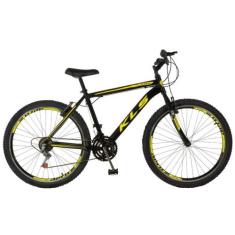 Bicicleta Aro 26 Alumínio Kls Sport Gold Freio V-Brake Mtb 21 Marchas,