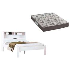 Colchão Casal D33 Ortobom + Cama Invicta Branco - Santos Andirá