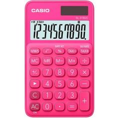Calculadora Casio SL-310UC Rosa de Bolso Pequena 10 Dígitos Visor Gran