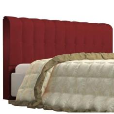 Cabeceira King Kiara 195 CM Suede Vermelho - D A Decor