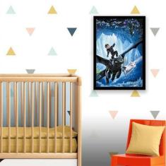 Quadro Decorativo Como Treinar seu Dragão 45x34cm - Quadros On-line, P