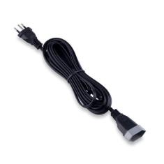 Cordão Prolongador Tripolar Preto 5 Metros Force Line