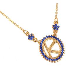 Colar Lembrancinha Inicial K  Letras Nomes Folheado Ouro 18k