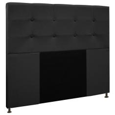 Cabeceira Cama Box Casal King 193cm Safira Suede I02 Preto - Mpozenato