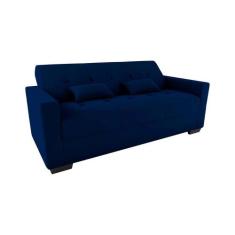 Sofá Cama Lavínia 3 Lugares 203cm Azul Matrix