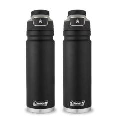 Kit com 2 Garrafas Térmicas 709ml FreeFlow AUTOSEAL Preta Coleman, Úni