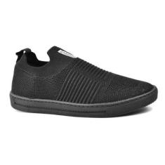 Tênis Mississipi Slip On Casual Feminino Preto-Feminino