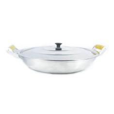 Frigideira Alumínio Fundido Polida Alça Madeira Trad 36cm