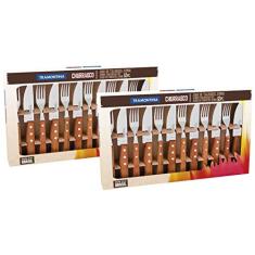 Faqueiro Para Churrasco Tramontina Inox Jumbo 24 Peças