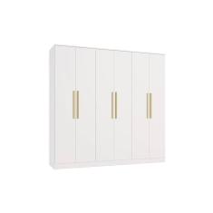 Guarda-Roupa 6 Portas 4 Gavetas Kappesberg Adapt Branco 