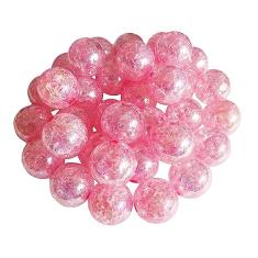 60 peças de contas de cristal acrílico coloridas de 16 mm pingentes redondos de contas de vidro para fazer joias, pulseiras, brincos, colar, adultos, contas, artesanato, artesanato, enfeite de Natal,