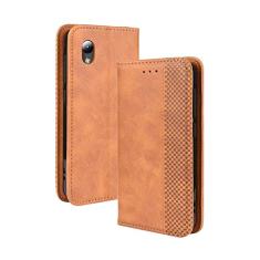 Capa para ZTE Blade A3 2019, capa flip carteira de couro para ZTE Blade A3 2019, capa magnética retrô para celular, capa carteira com compartimentos para cartão