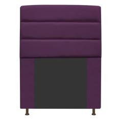 Cabeceira Estofada Turim 90 cm Solteiro Suede Roxo - Amarena Móveis