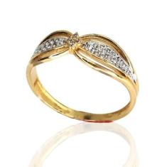 Anel de ouro 18k Borboleta com Pedras - Elegancy Joias, 25