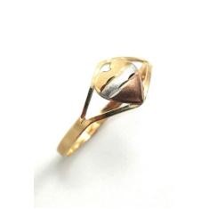 Anel de ouro 18k coração tricolor - Elegancy Joias, 11