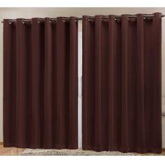 Cortina Blackout em Tecido Prime 3,00 m x 2,70 m - RT MAGAZINE, Tabaco