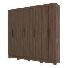 Guarda Roupa Casal Toscano Castanho  Briz Móveis - Briz Moveis