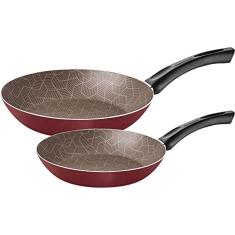 Jogo Frigideiras Alumínio 2 peças Paris Vermelho Tramontina