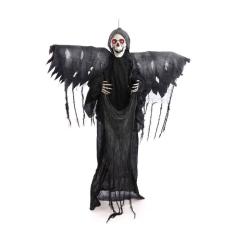Boneco Caveira Com Asas Decoração Halloween com Som e Luz