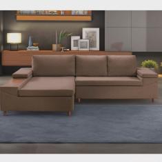 Sofá 3 Lugares com Chaise Clássico Invertido Estofart