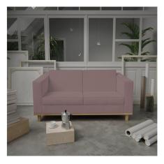 Sofá 2 Lugares 140cm Linho Esper Maranata Estofados Rose
