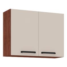 Armário Aéreo Cozinha 2 Portas Ametista Kits Paraná Nogueira Off White