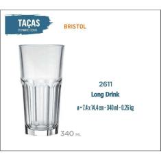 24 Copos Bristol 340Ml - Long Drink - Suco - Vitamina