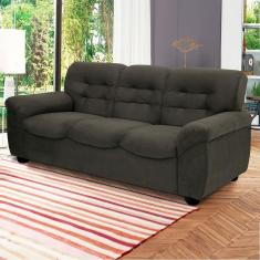 Sofá de 3 Lugares Linoforte Stillus II com 204 cm de Largura e Revestido em Tecido Suede