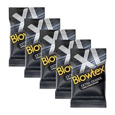 Kit c/ 5 Pacotes Preservativo Blowtex Extra Grande c/ 3 Un Cada