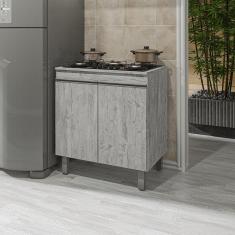 Balcão Gabinete Cooktop Clara Rústico C/Tampo - Nathan