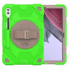 Estojo protetor Capa para tablet compatível com Samsung Galaxy Tab S9 Plus 12,4 polegadas X810/X816B/X818U Capa TPU + PC Capa de corpo inteiro com suporte giratório e alça de mão Capa robusta à prova